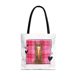 Personalized 'She Stole My Heart' Horse Tote Bag — Valentine Equestrian Gift