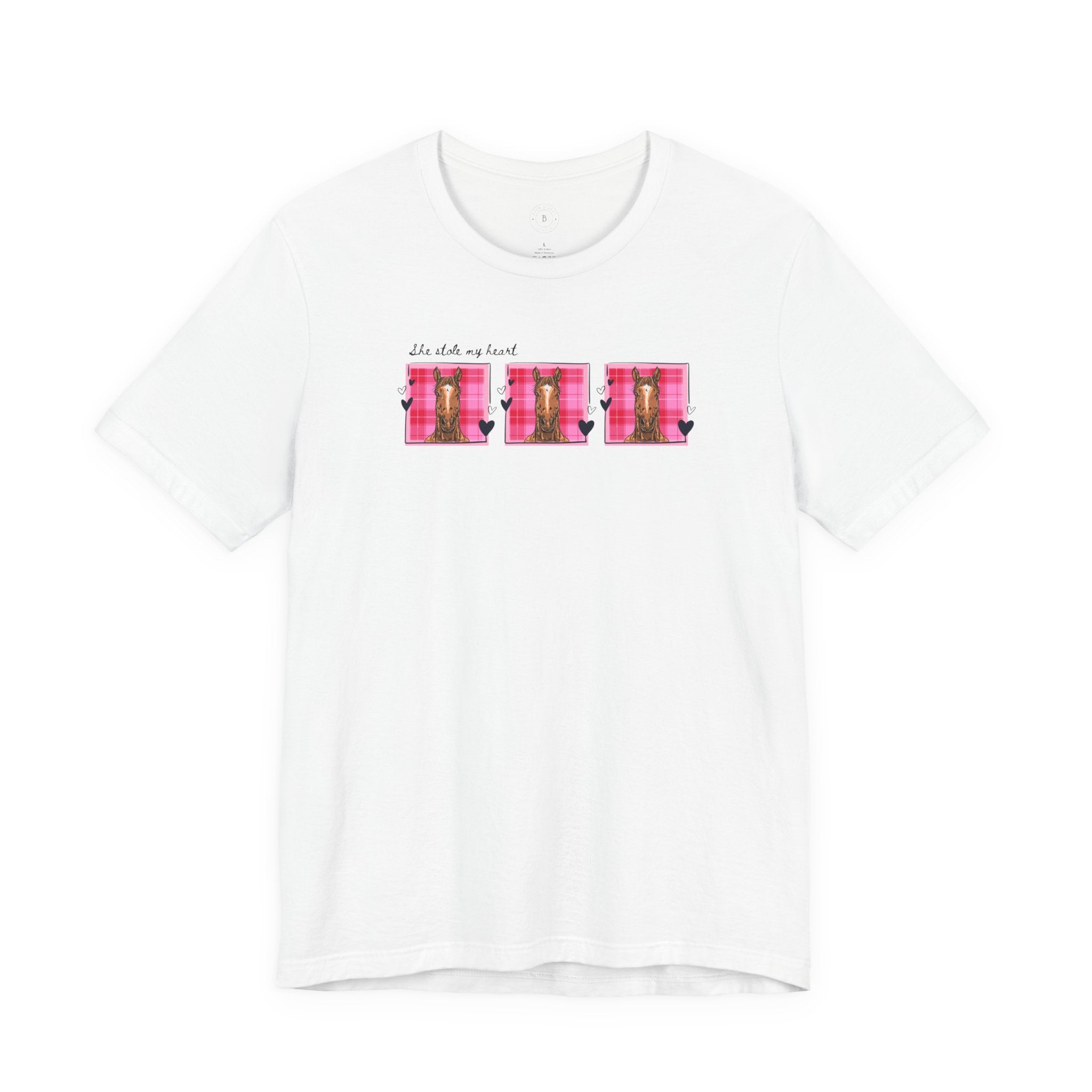 Pink Vintage 'She Stole My Heart' Horse Tee