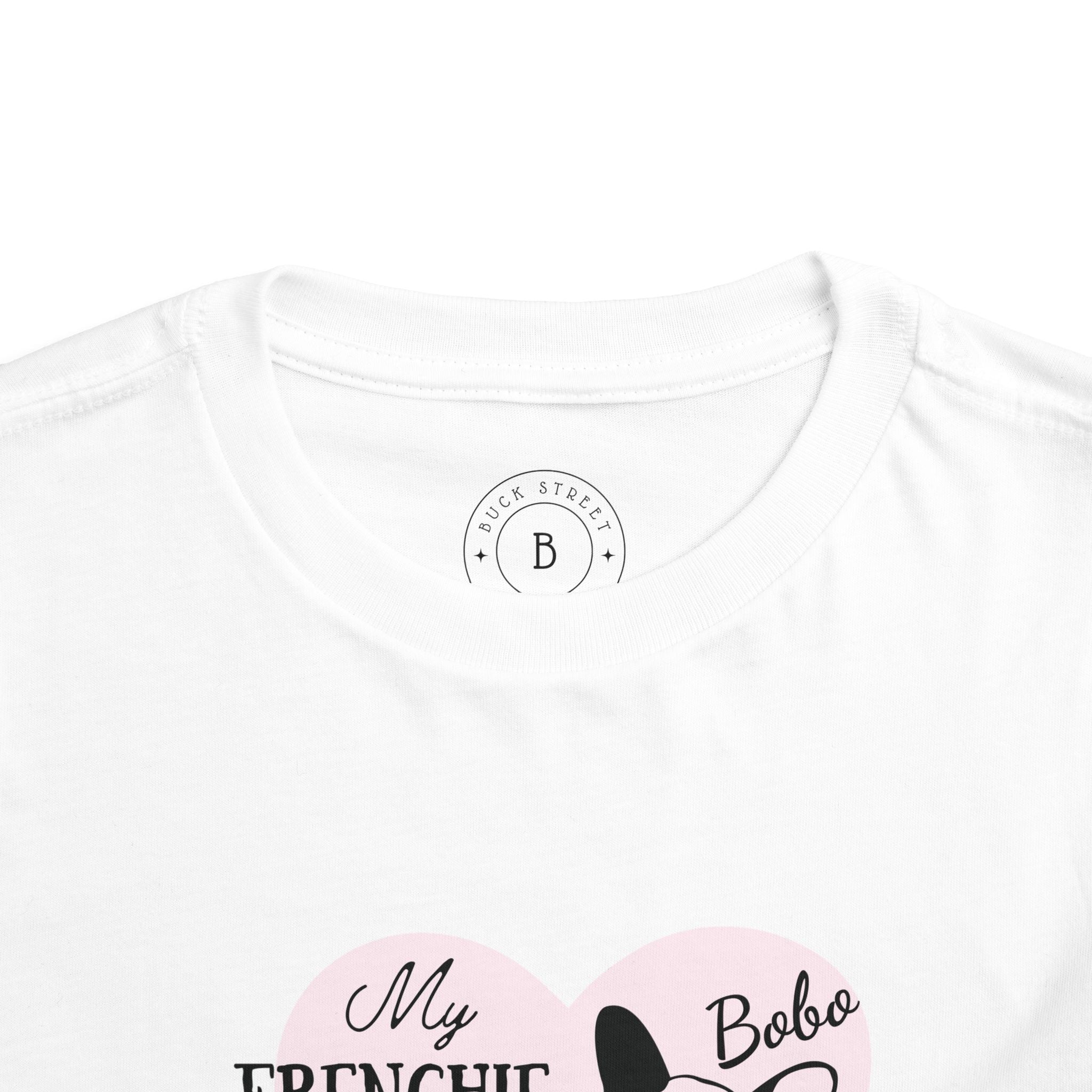 My Frenchie Is My Valentine Toddler Tee — Personalized French Bulldog Valentine Shirt