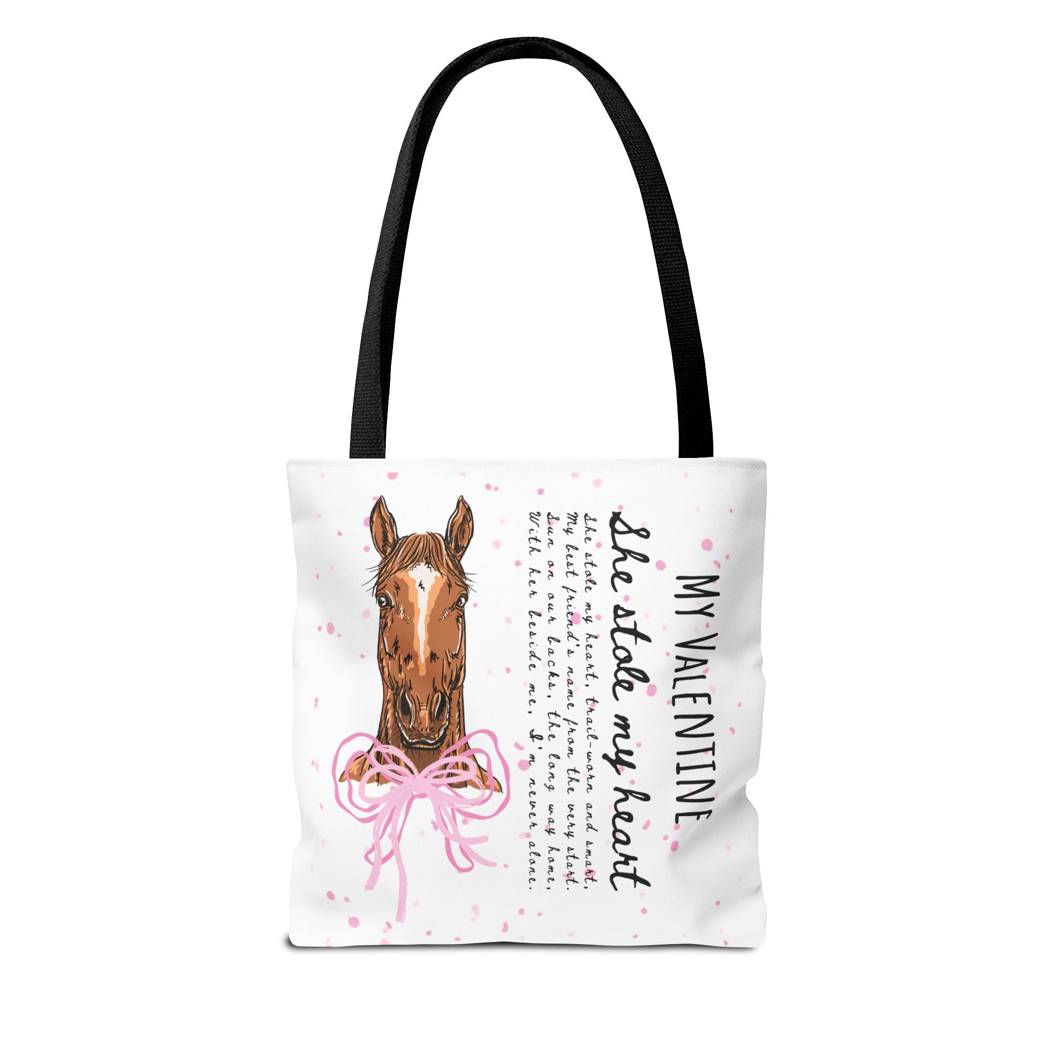 Personalized 'She Stole My Heart' Horse Tote Bag — Valentine Equestrian Gift