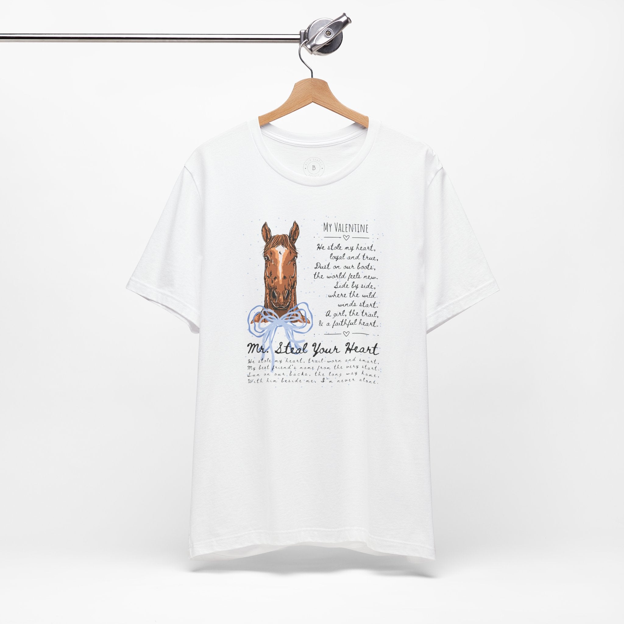 Mr. Steal Your Heart Horse T-Shirt — Personalized Valentine Tee for Horse Lovers