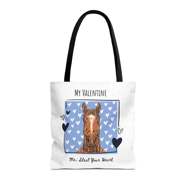 Personalized Horse Tote Bag — "He Stole My Heart" Valentine Equestrian Gift