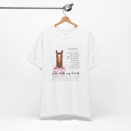 She Stole My Heart Horse Lover Tee — Personalized Illustrated Horse Portrait Shirt