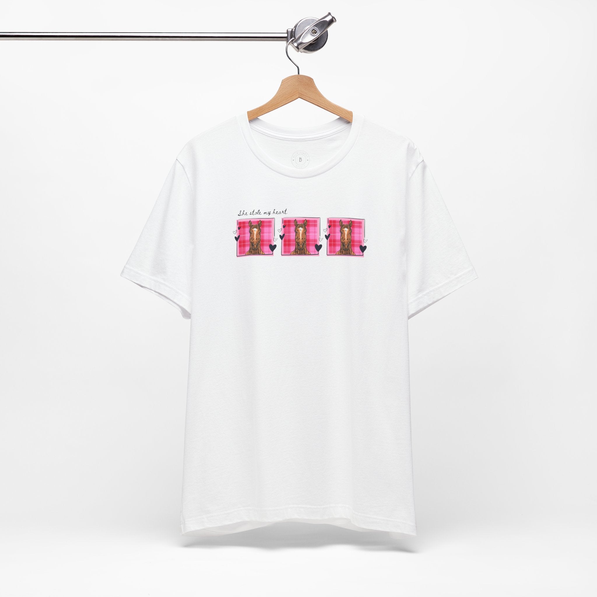 Pink Vintage 'She Stole My Heart' Horse Tee
