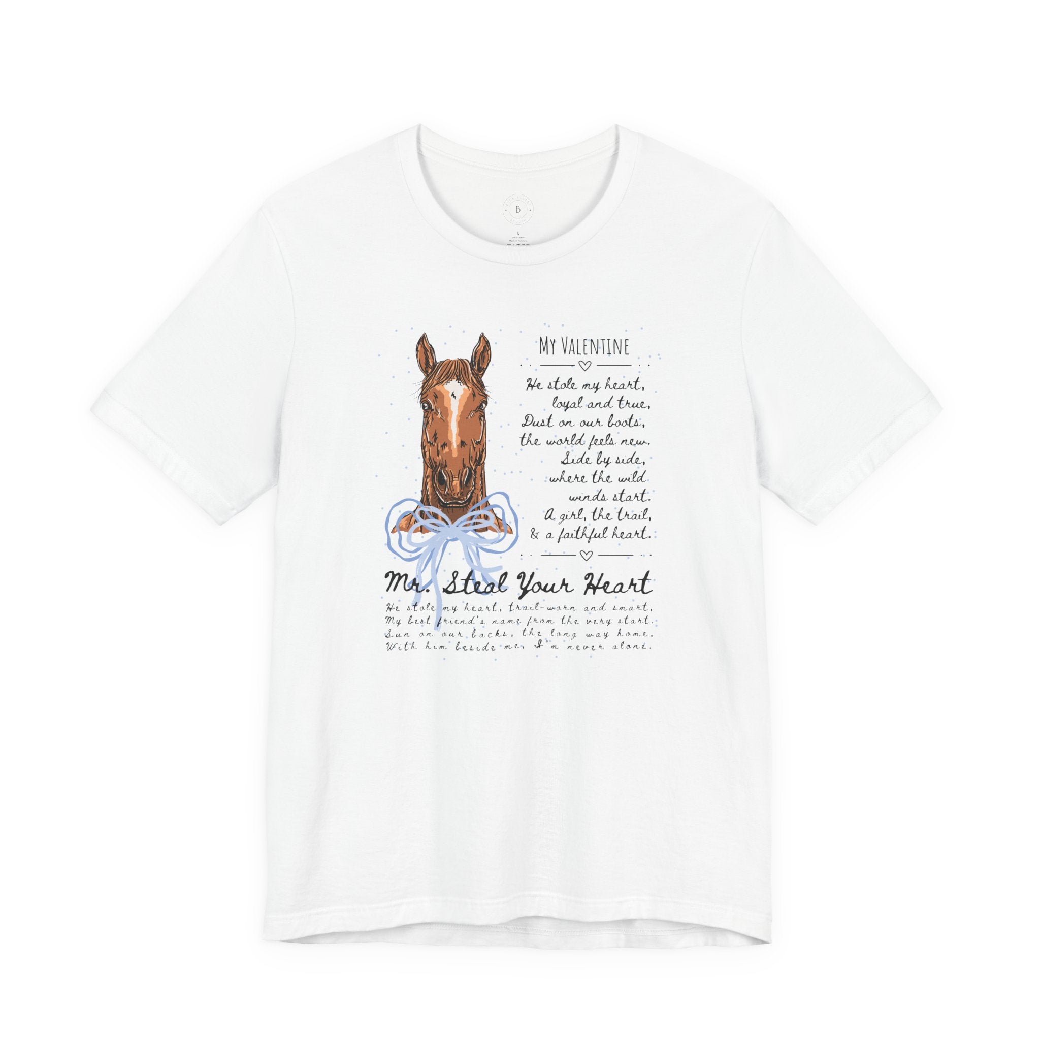 Mr. Steal Your Heart Horse T-Shirt — Personalized Valentine Tee for Horse Lovers